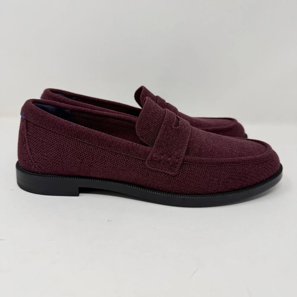 New Rothy's The ReVelvet Penny Loafer Revelvet Syrah Sz 9 - Picture 4 of 13